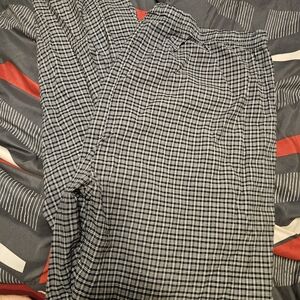 Puritan Black and White Plaid Shirt